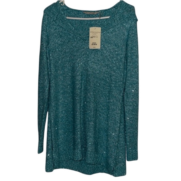 🌹NWT/ SOFT SURROUNDINGS SEQUENCE HOODED SAEATER - Picture 1 of 6